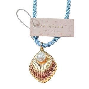 Serefina Rope Chain Seashell Pearl Necklace